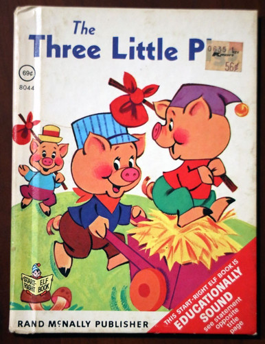 The Three Little Pigs by Anne Sellers Leaf 1969 Vintage Rand McNally Elf #8044