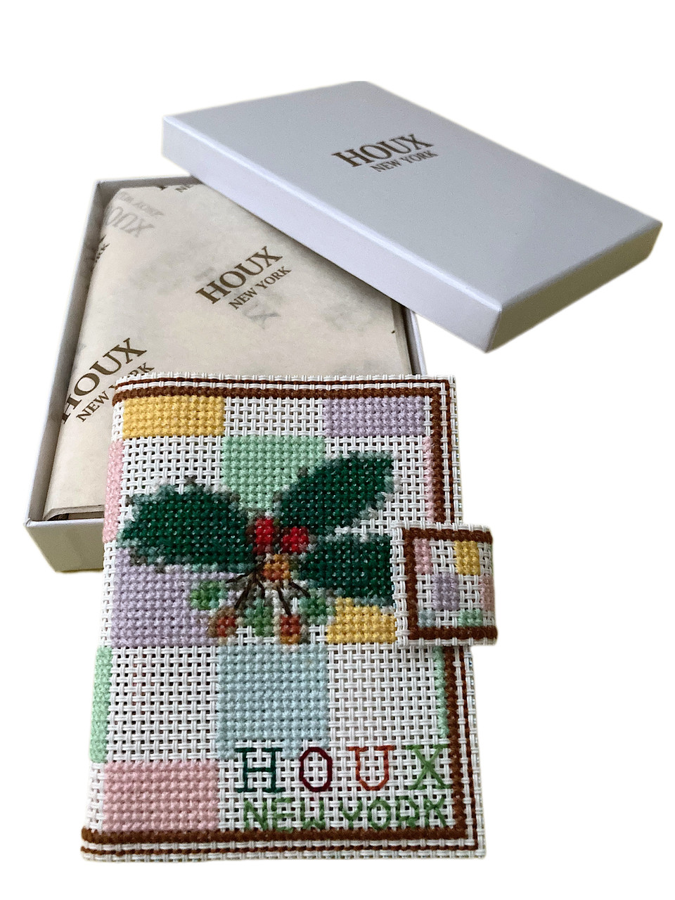 Cross-stitch -- Card Holder: Holly - HOUX NEW YORK