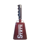 10-3/8" from bottom of bell to top of welded handle
4" wide at the bottom of the cowbell
2-3/8" deep at the bottom of the cowbell
5-1/2" handle length
Smooth, comfortable, vinyl grip
Durable powder coated paint