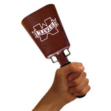 This cowbell is the most popular size for adults (men & women).  At exactly 1.3 lbs., it's easy to ring and makes a GREAT sound.