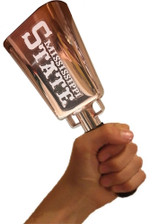 10" COPPER-PLATED MSU 1985 style cowbell