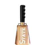 A beautiful, shiny copper-plated licensed Mississippi State cowbell.  "1985 style" baseball logo  on 1 side.  Excellent sound.  Excellent durability.  Excellent gift for Mississippi State fans.