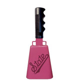10-3/8" from bottom of bell to top of welded handle
4" wide at the bottom of the cowbell
2-3/8" deep at the bottom of the cowbell
5-1/2" handle length
Smooth, comfortable, vinyl grip
Durable powder coated paint