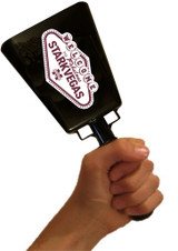 This cowbell is the most popular size for adults (men & women).  At exactly 1.3 lbs., it's easy to ring and makes a GREAT sound.
