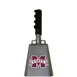 - 10-3/8" from bottom of bell to top of welded handle
- 4" wide at the bottom of the cowbell
- 2-3/8" deep at the bottom of the cowbell
- 5-1/2" handle length
- Vinyl grip
- Durable powder coated silver paint