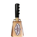 A beautiful, shiny copper-plated licensed Mississippi State cowbell.  "Starkvegas" logo on 1 side.  Excellent sound.  Excellent durability.  Excellent gift for Mississippi State fans.