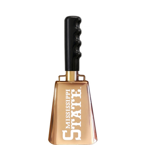 A beautiful, shiny copper-plated licensed Mississippi State cowbell.  "1985 style" baseball logo  on 1 side.  Excellent sound.  Excellent durability.  Excellent gift for Mississippi State fans.