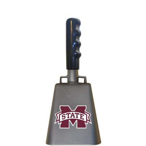 Silver  cowbell with Mississippi State "M-State" decal on one side.
- Vinyl grip
- Durable powder coated silver paint