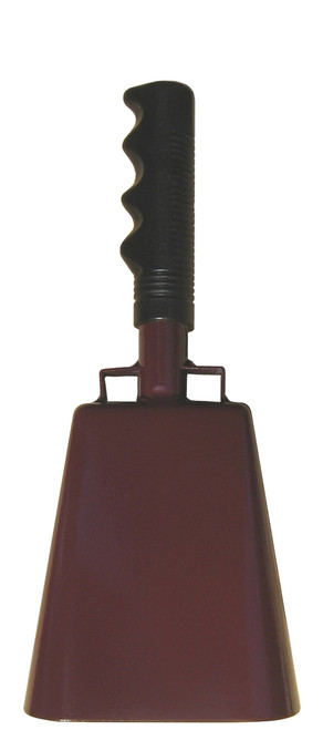 10-3/8" from bottom of bell to top of welded handle
4" wide at the bottom of the cowbell
2-3/8" deep at the bottom of the cowbell
5-1/2" handle length
Smooth, comfortable, vinyl grip
Durable powder coated paint