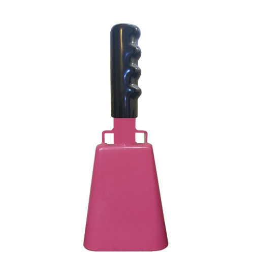 10-3/8" from bottom of bell to top of welded handle
4" wide at the bottom of the cowbell
2-3/8" deep at the bottom of the cowbell
5-1/2" handle length
Smooth, comfortable, vinyl grip
Durable powder coated paint