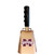 Copper-plated cowbell with Mississippi State "M-State" decal on one side.