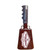 - 10-3/8" from bottom of bell to top of welded handle
- 4" wide at the bottom of the cowbell
- 2-3/8" deep at the bottom of the cowbell
- 5-1/2" handle length
- Vinyl grip
- Durable powder coated maroon paint