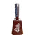 - 10-3/8" from bottom of bell to top of welded handle
- 4" wide at the bottom of the cowbell
- 2-3/8" deep at the bottom of the cowbell
- 5-1/2" handle length
- Vinyl grip
- Durable powder coated maroon paint