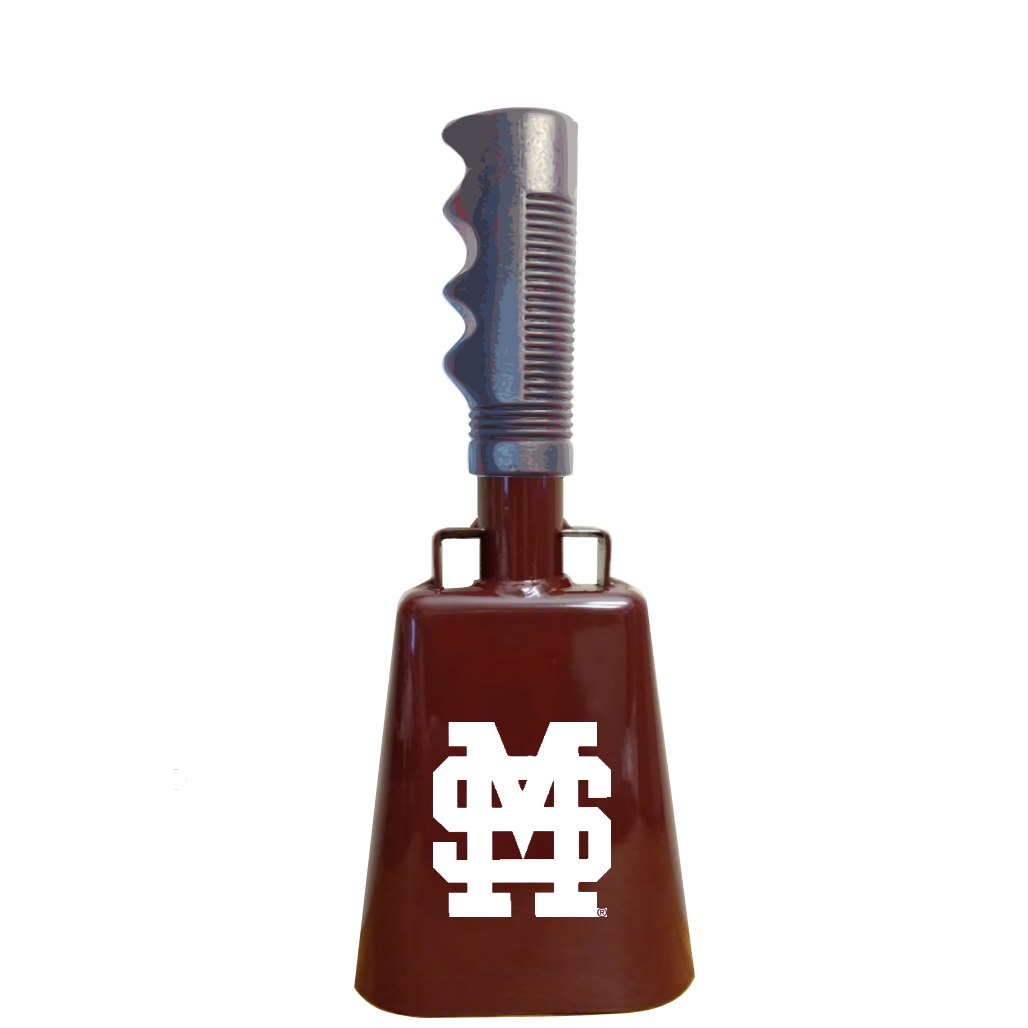 Maroon Interlocking M over S Mississippi State baseball style cowbell