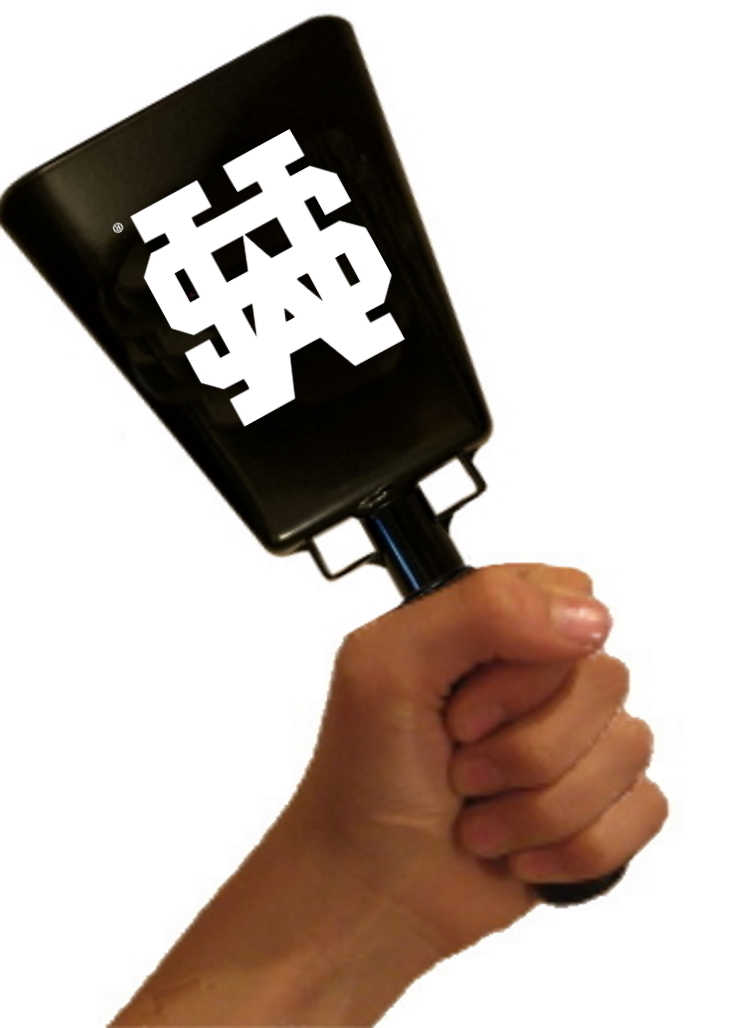 Black Mississippi State cowbell with 