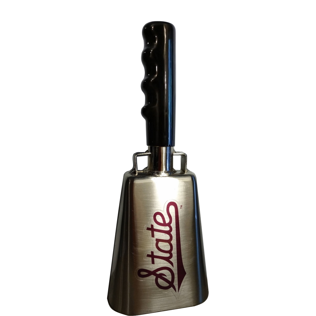 Chrome-plated Mississippi State cowbell | Script State