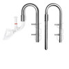 17mm Stainless Steel & Glass Lily Pipe Set with Surface Skimmer (17mm/Lily/Stainless & Glass/23cm)