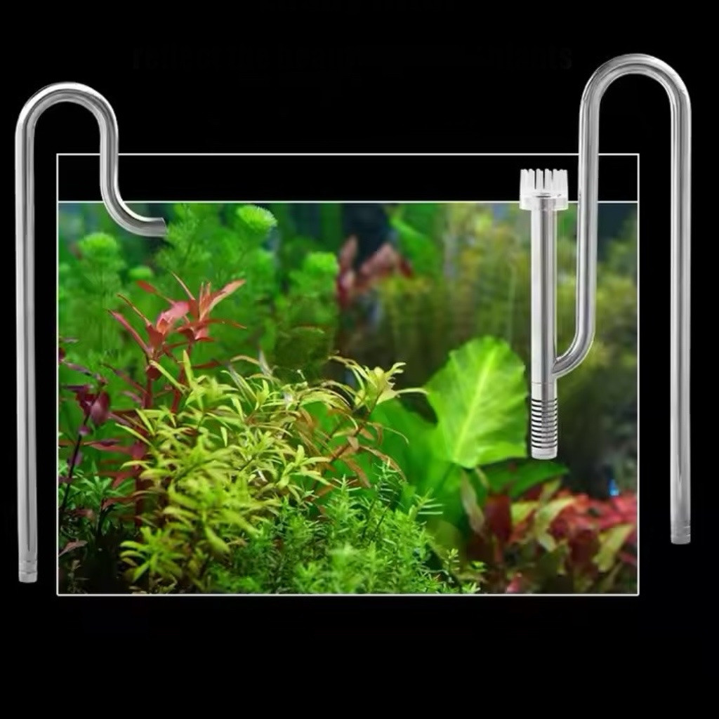 JARDLI Glas Lily Pipe Inflow Outflow Set 20 mm voor 19/25 mm slang