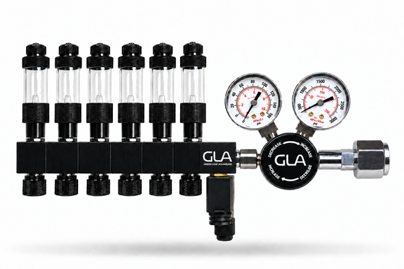 GLA PRO-DS-6 Dual Stage CO2 Regulator (6 Block Modular Manifold)