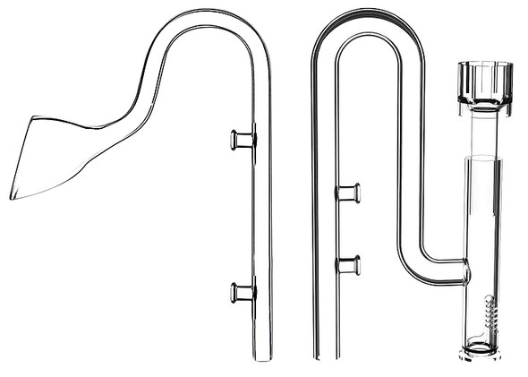 Nature Aquarium Nano Glass Pipe Set with Surface Skimmer (13mm)
