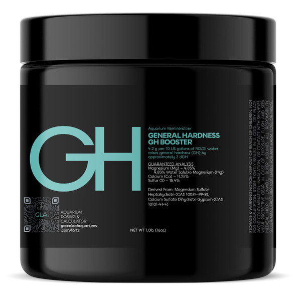 GLA Ultimate GH Booster - Raise General Hardness in RO/DI Water - 1lb Jar