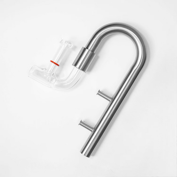 17mm Stainless Steel & Glass Jet Pipe Set with Surface Skimmer (17mm/Jet/Stainless & Glass/30cm) 