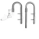 13mm Stainless Steel & Glass Lily Pipe Set with Surface Skimmer (13mm/Lily/Stainless & Glass/23cm)