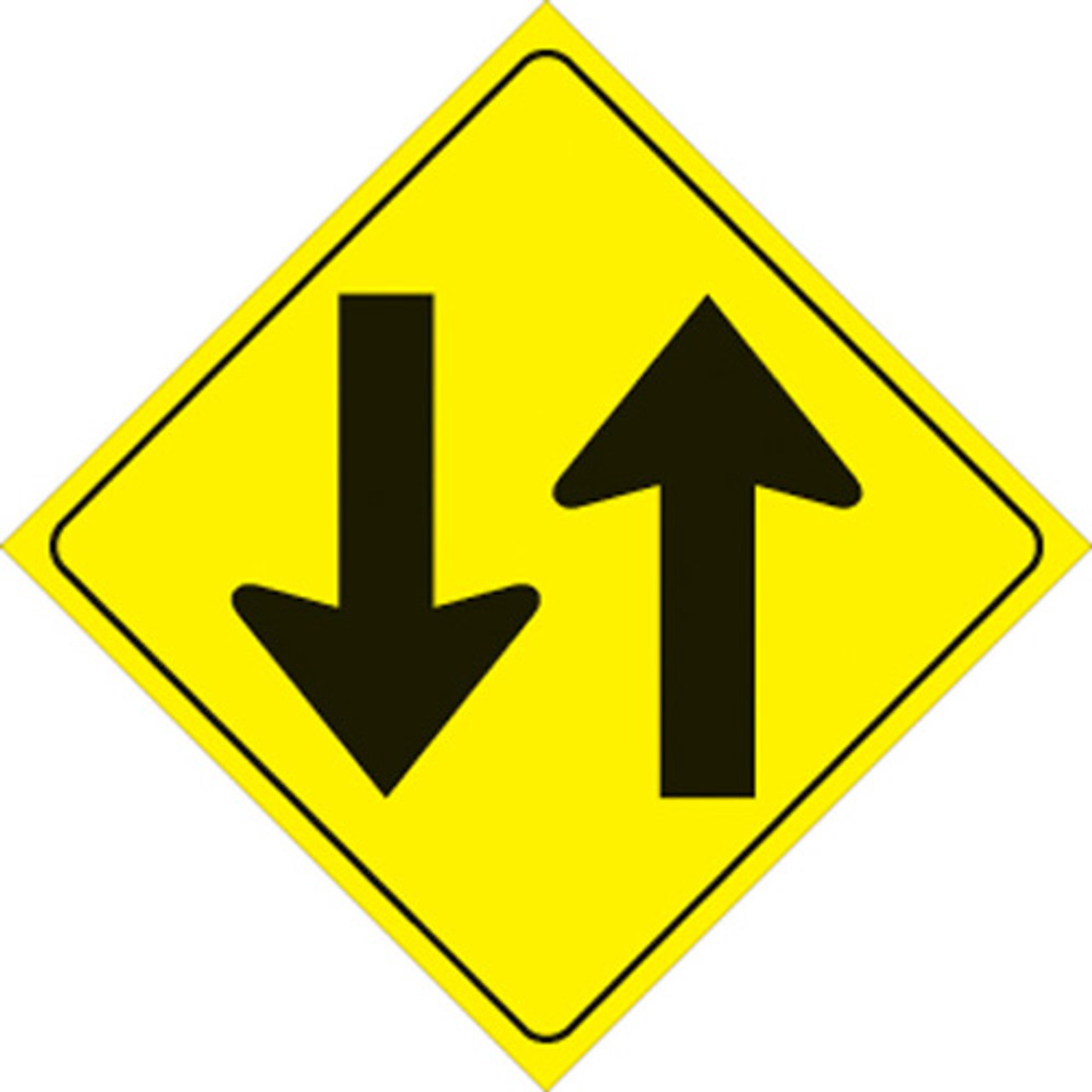 YELLOW PLASTIC REFLECTIVE SIGN 12" - TWO WAY (420 TW YR)