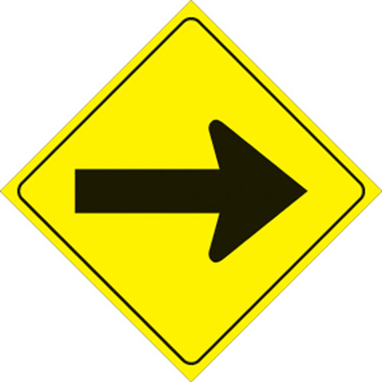 YELLOW PLASTIC REFLECTIVE SIGN 12" - ARROW (483 A YR)