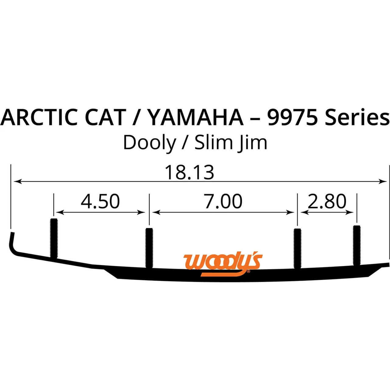 Woody's Slim Jim 2.0 - 4" Arctic Cat Yamaha S2A6-9975-1