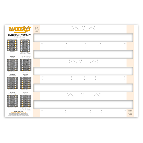 Woody's Universal Track Template, COMB-TEMP