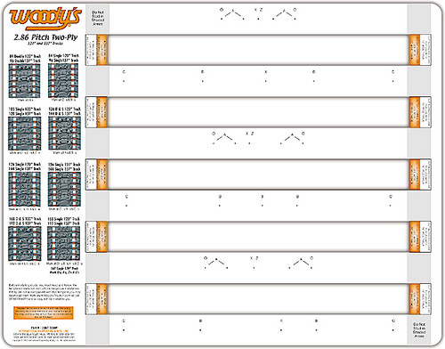 Woody's Stud Template 2.86 Pitch 2-Ply