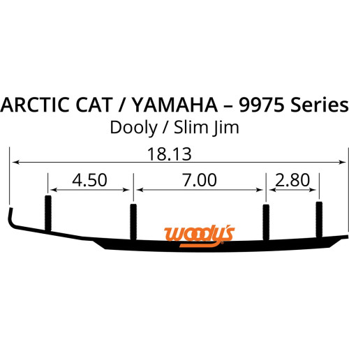 Woody's Slim Jim 2.0 - 4" Arctic Cat Yamaha S2A4-9975-1