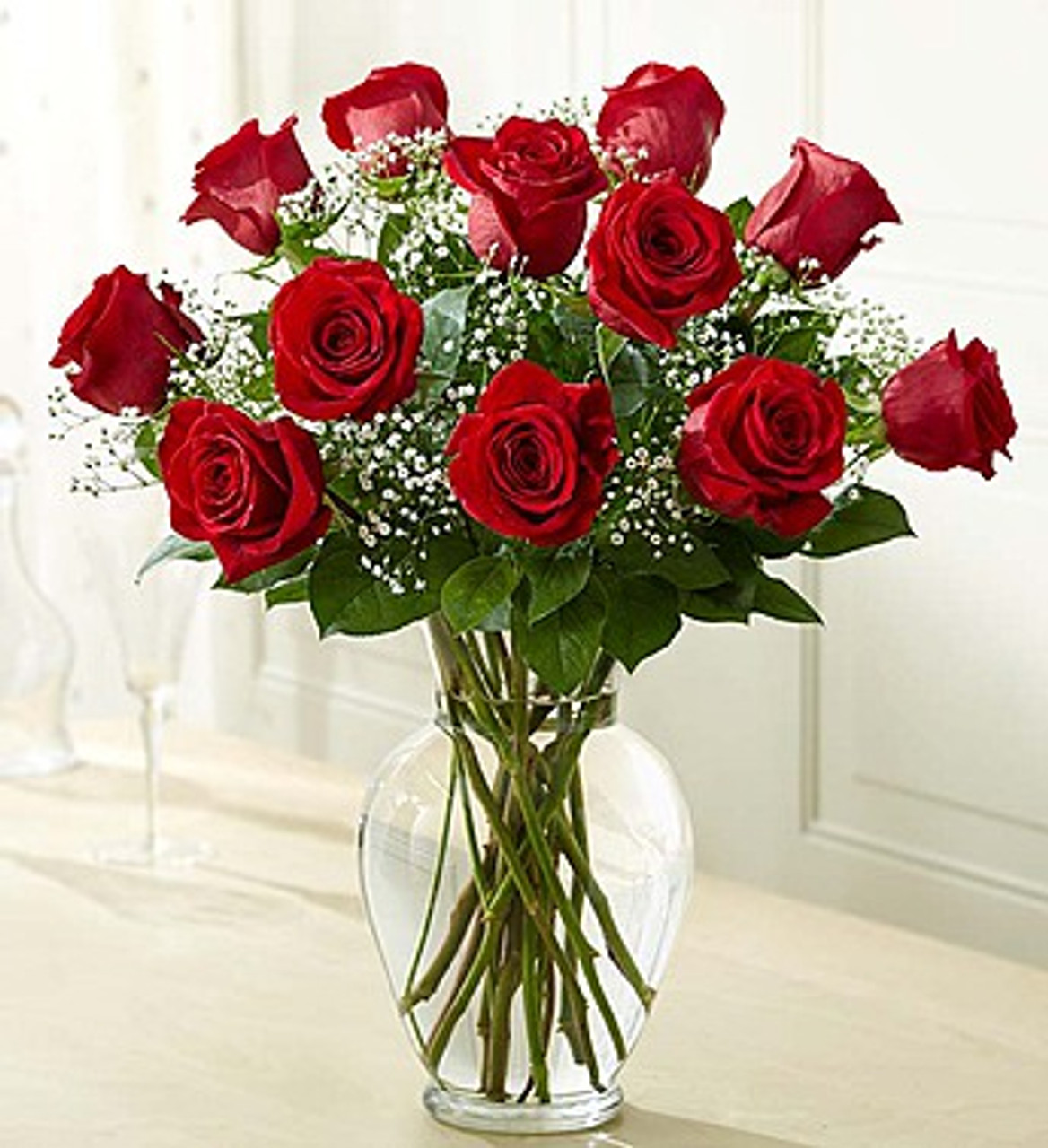 A Dozen Red Rose Bouquet - Expressions In Bloom Fine Flowers