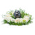 White and cream blooms surround the urn of your loved one.
Approximately 20" (W) x 6"(H)