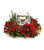 Here's something to sing about! This charming, hand-painted Thomas Kinkade collectible is nestled in festive red roses and winter greens for an unforgettable gift. The classic caroling scene lights up for extra holiday fun.