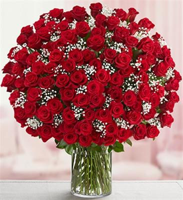 One Hundred Long Stem Roses from inbloom