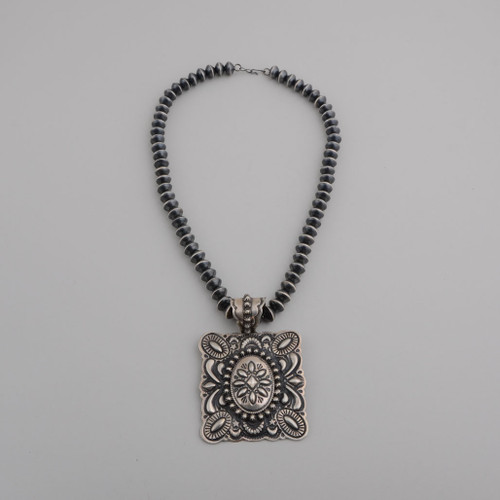 Navajo Sterling Silver Necklace and Pendant