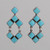 Sterling Silver Earrings with Turquoise  Diamond Shaped Tiles, w/ Post.