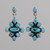 Sterling Silver Earrings with Persian Turquoise, w/Post.