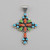 Multi Stones with Sterling Silver Cross by Mario D.