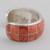 Sterling Silver Cuff w/ Orange Spiny Oyster Shell Inlay.