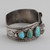 Vintage Turquoise and Sterling Silver Watchband side