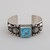 Sterling Silver and Kingman Turquoise Cuff by A. Jake