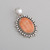  Orange Spiny Oyster Shell Pendant by Artie Yellowhorse 