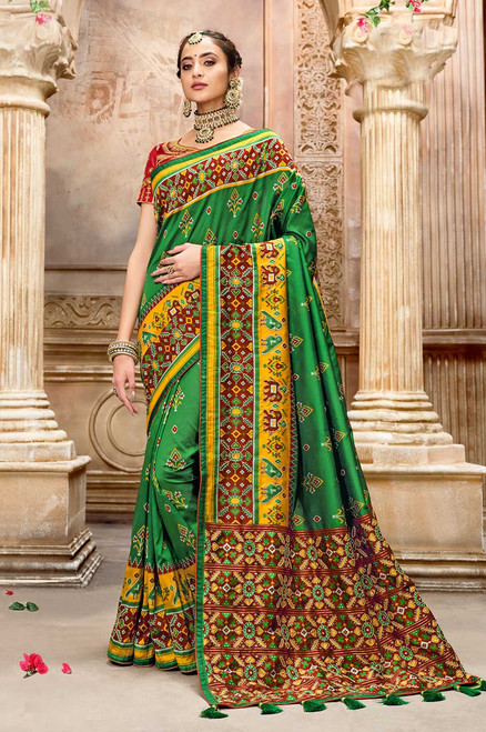 SHRI BALAJI EMPORIUM PARIKRAMA DNO T-1082 - T-1089 SERIES WOMEN INDIAN  TRADITIONAL PATOLA SILK SAREE PARTY WEDDING FESTIVE ETHNIC WEAR AT  WHOLESALE PRICE