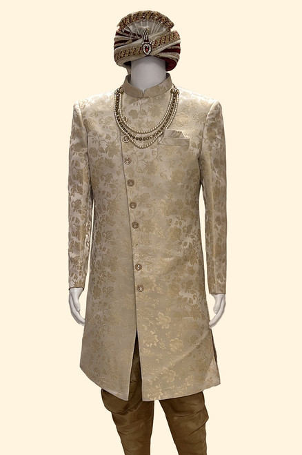 Gold Color Indo-Western Sherwani (M0515)