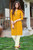 Mustard Color Bandhej Print Dress  (D1136)