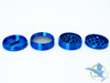 Tsunami 63MM Sunken Top Dry Herb Grinder - Blue open