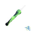 Stratus Silicone Skull Dipper Glow In The Dark With 14MM Quartz Tip - Black / UV Slime Stratus Silicone Skull Dipper Glow In The Dark With 14MM Quartz Tip - Black / UV Slime